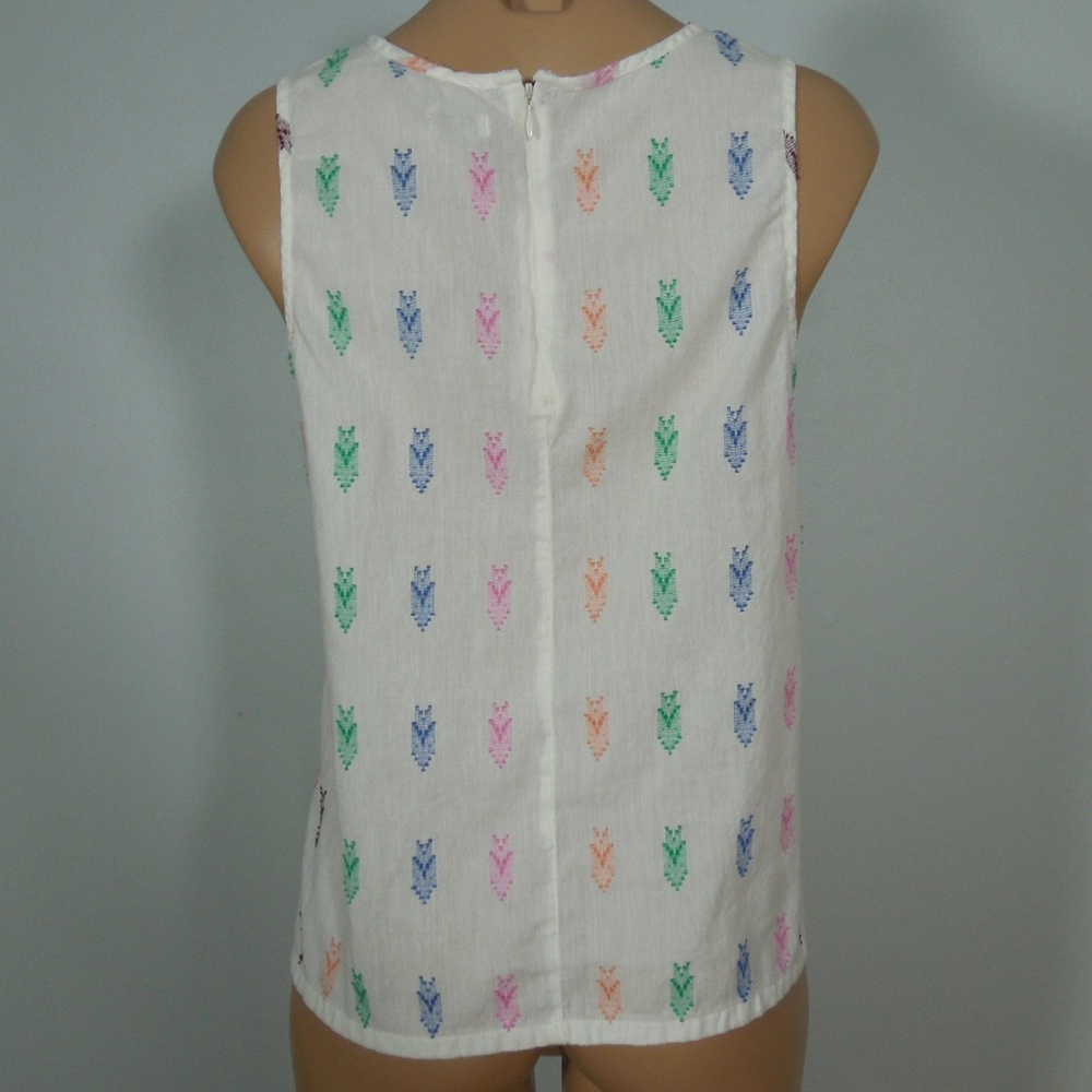 J.Crew Colorful Thread Patterned Tank Top - Picture 3 of 5